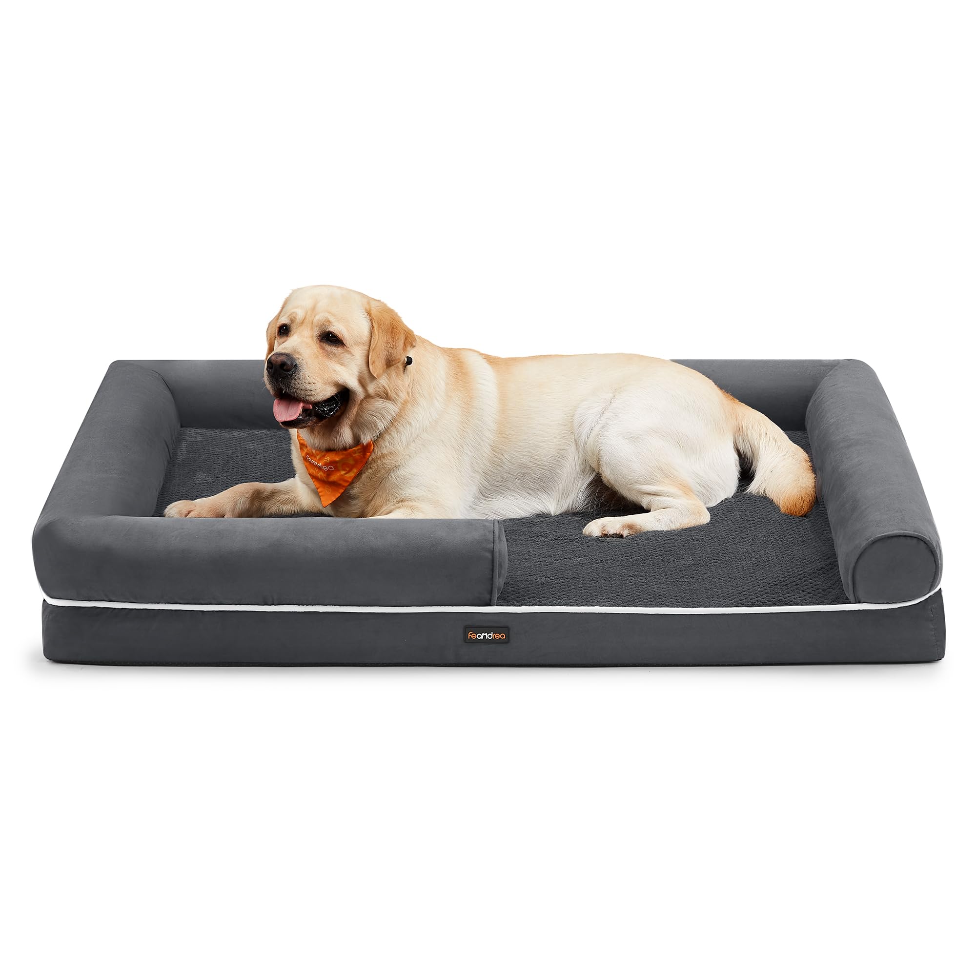 U-NICE HOME Coprisedia Reclinabile Per Cani: Reversibile, Impermeabile, Con Cinghie Elastiche, Grigio/Beige (71 Cm) - 4