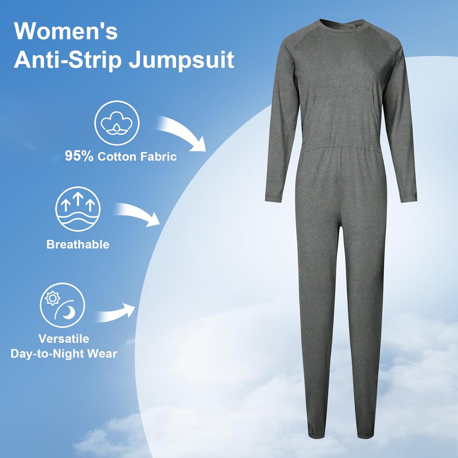 Adaptive Clothing for Women with Anti-Strip Design and Easy Back Access for Dementia Elderly and Special Needs - Image 3