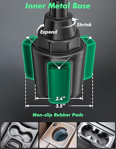 Miniatura 7 de Soporte de teléfono para automóvil, soporte de teléfono mejorado para automóvil con base expandible, soportes para teléfono celular compatibles con