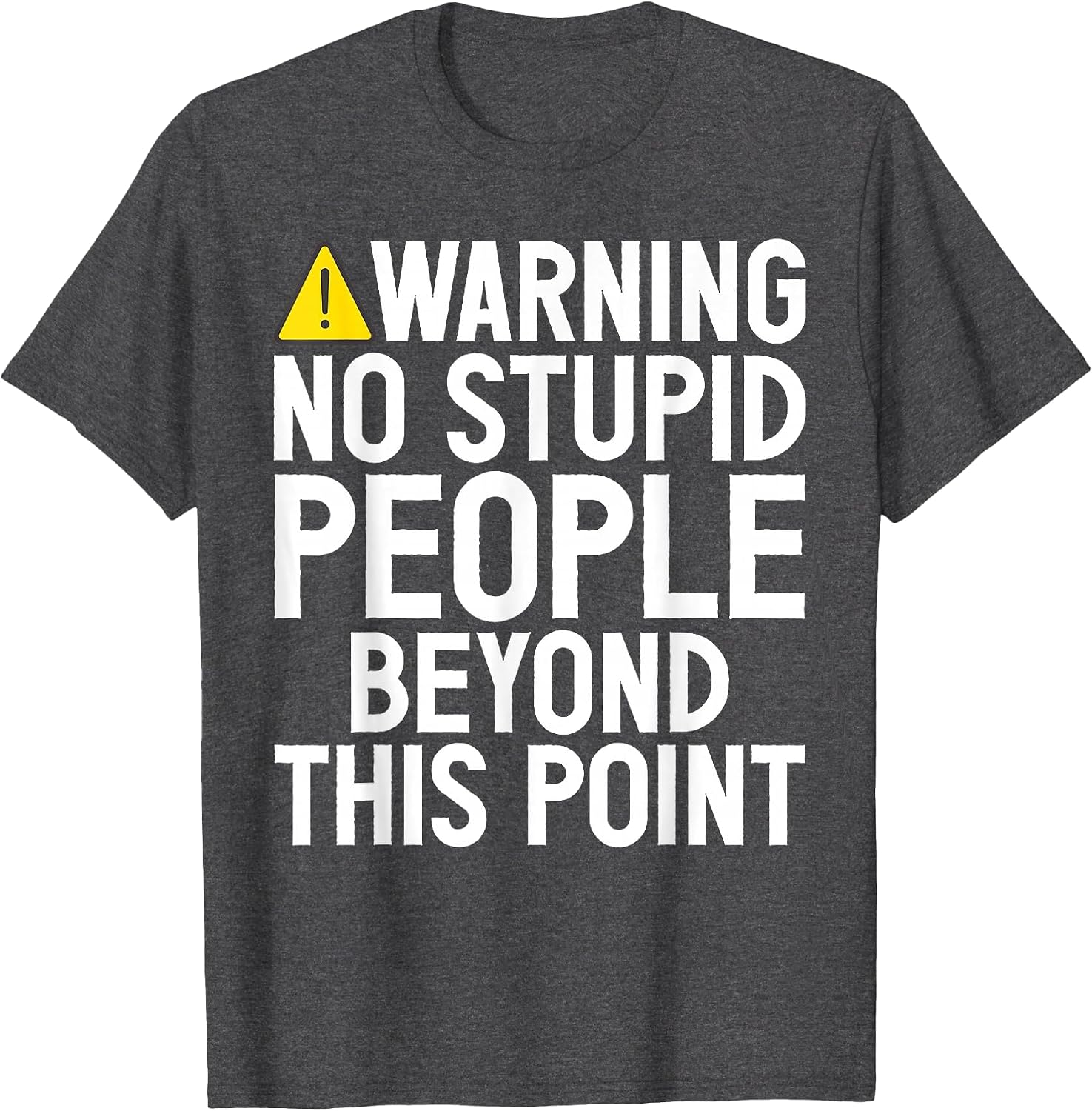 Warning no Stupid People beyong This Point Funny Office T-Shirt