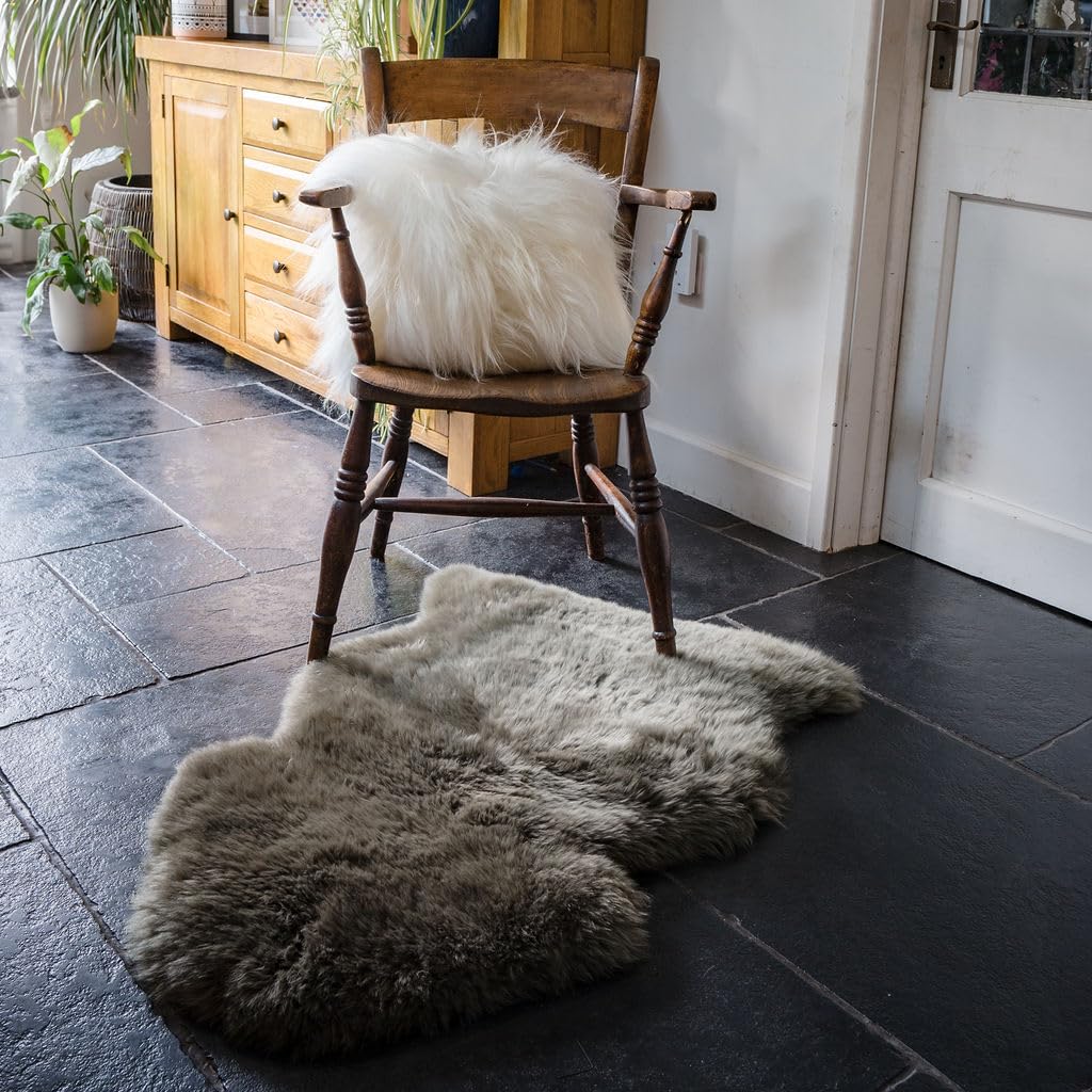 Arthur Cameron - Genuine Double-Fleece Sheepskin Rug with a Natural Suede Backing - Non-Allergenic, Extra Thick & Dense Wool with a Soft, Fluffy Texture â image 1