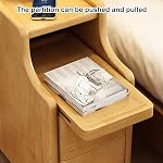 Durable Solid Wood Bedside Tables, Narrow Nightstand, Bedside End Table with Storage Drawer, Small Nightstand, Nightstand with Drawer (Size : 25cm/10in)