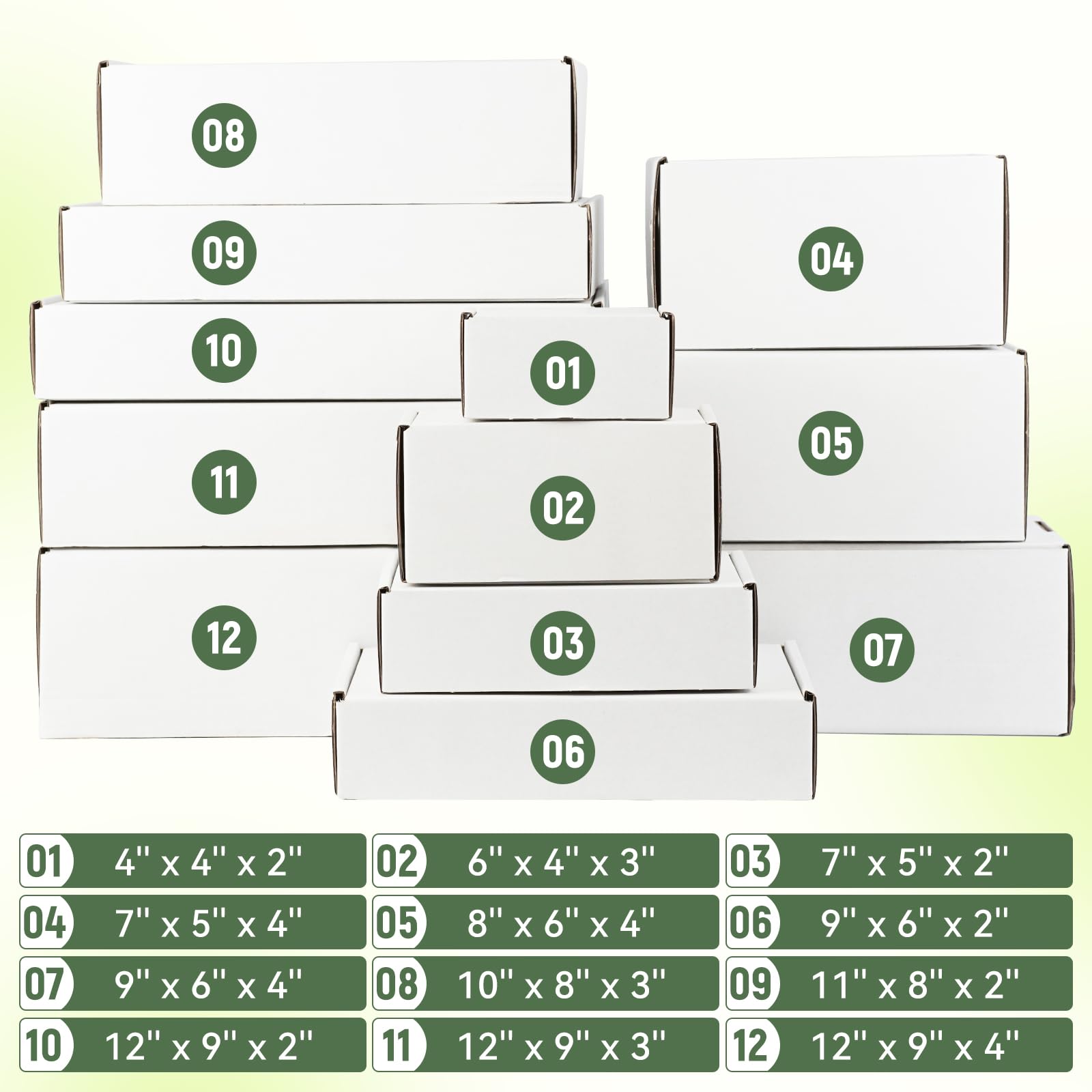 10 Stück 17,8 x 12,7 x 5,1 cm kleine Versandkartons weiße Kartons für kleine Unternehmensversandverpackungen