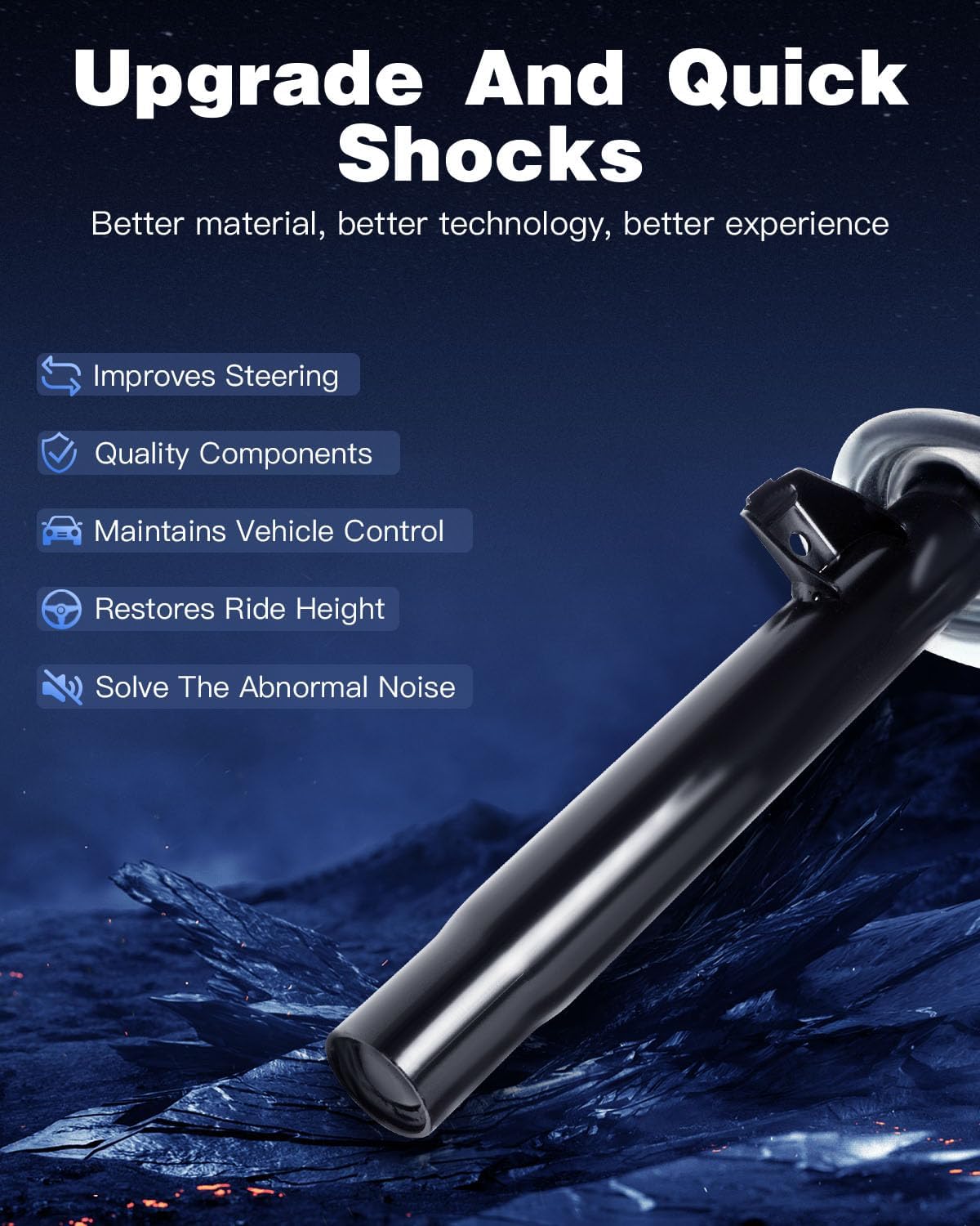 ECCPP shock Struts shock absorbers for 2000 for BMW 323Ci,1999-2001 for BMW 323i,1999 for BMW 323is,2001-2006 for BMW 325Ci,2001-2005 for BMW 325i shock Struts for 334614 334615 Front shocks