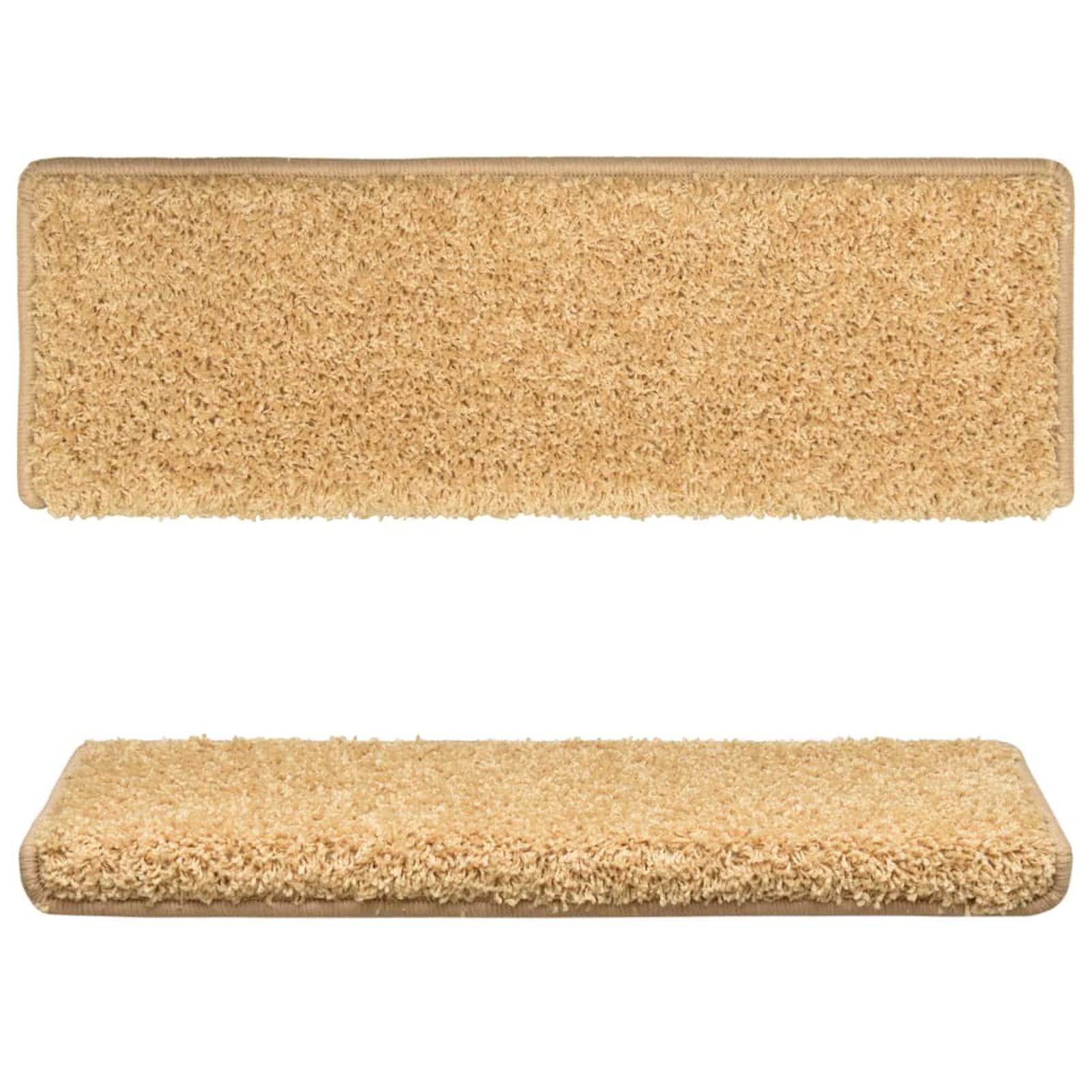 Leepesx Tappetini per Scale 10 pz 65x25 cm Beige,Tappetini per Scale,Tappetini per Scale Antiscivolo,Tappetini Autoadesivi per Scale