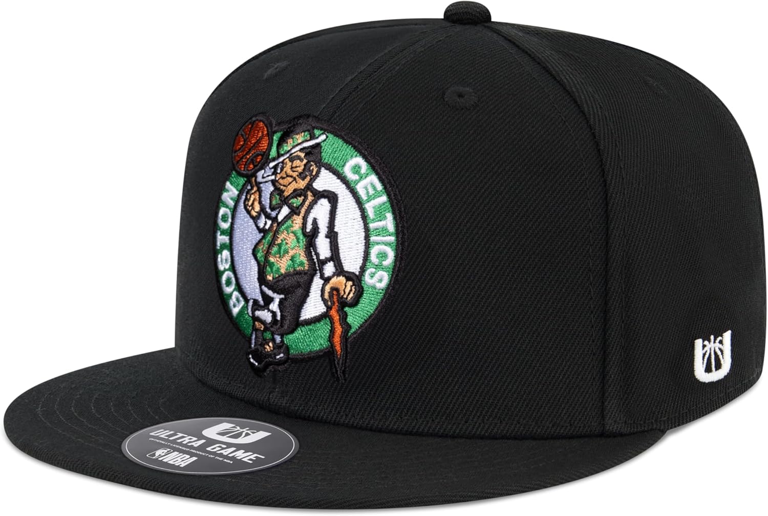 Ultra Game Men NBA Official Twill Snap Back Ultimate Black Baseball Cap Hat