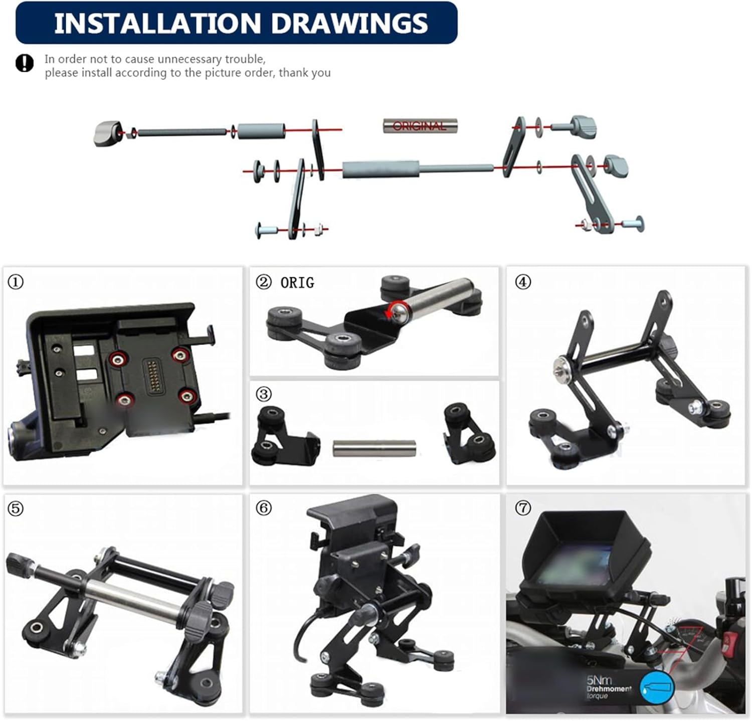 オートバイ調整可能な拡張ハンドルバー携帯電話ナビゲーションブラケット USB 電話充電 に適合するR ナインT 2014 2015