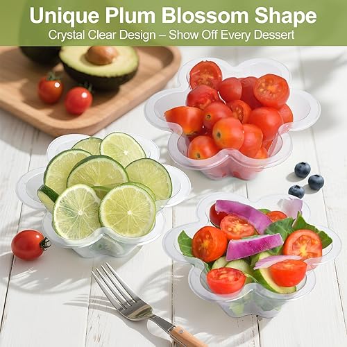 Miniatura 3 de Tazones transparentes, 100 tazas de helado, cuenco para dulces de Navidad, pequeño vaso desechable transparente para servir postre pastel,