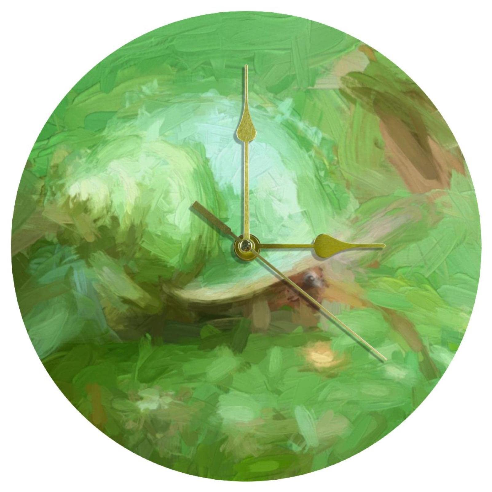 Horloge murale silencieuse escargots de 24,8 cm sans tic-tac en acrylique