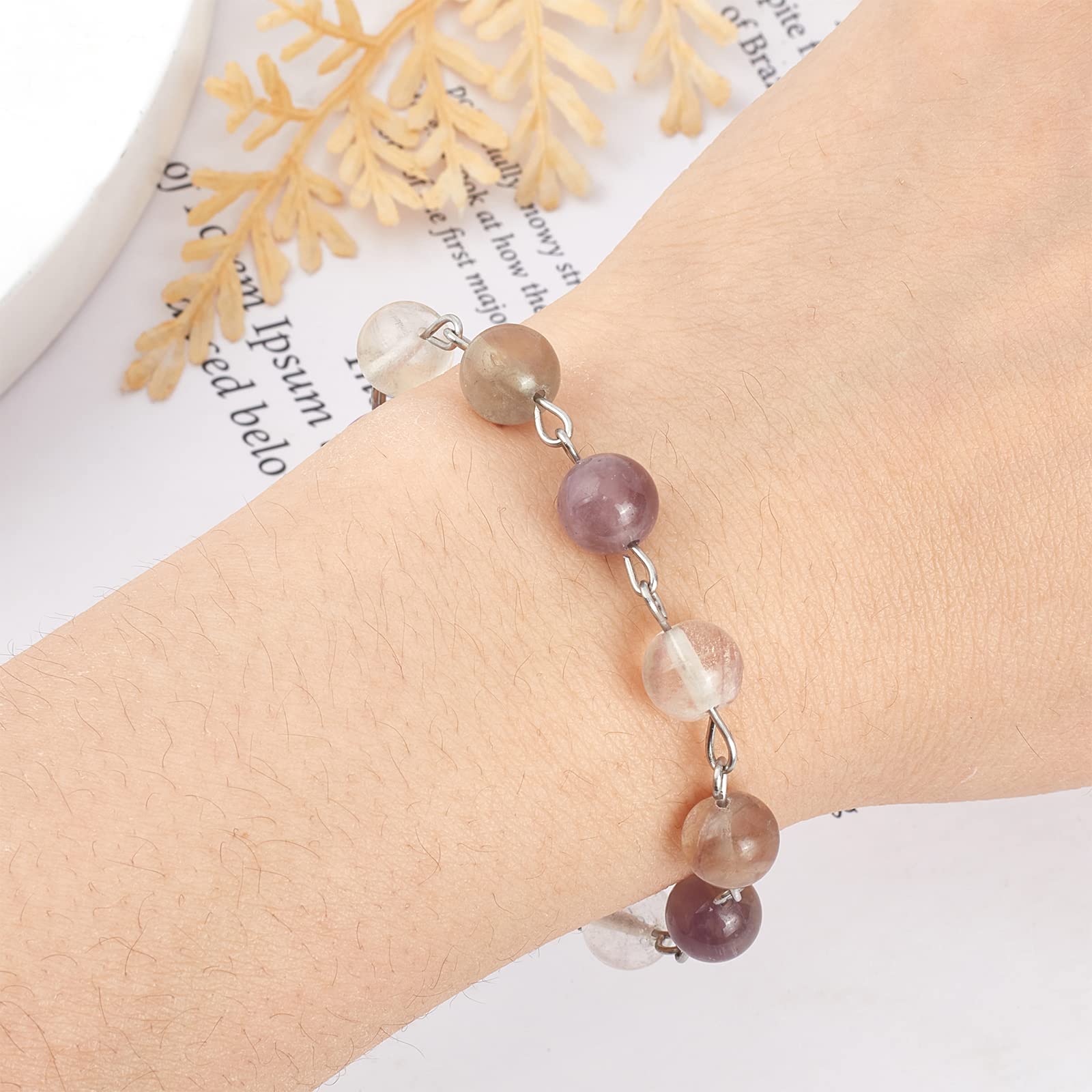 Aazon.co: 6 200pcs Natural Colorful Fluorite Gestone Round Loose