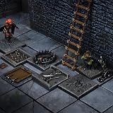 TerrainCrate: Dungeon Traps firmy mantic Games, 11 wstępnie zabarwionych elementów terenowych z PCW 28 mm | Fantastyczna sceneria dla D&D, Pathfinder, Warhammer | Zawiera pułapki na niedźwiedzie