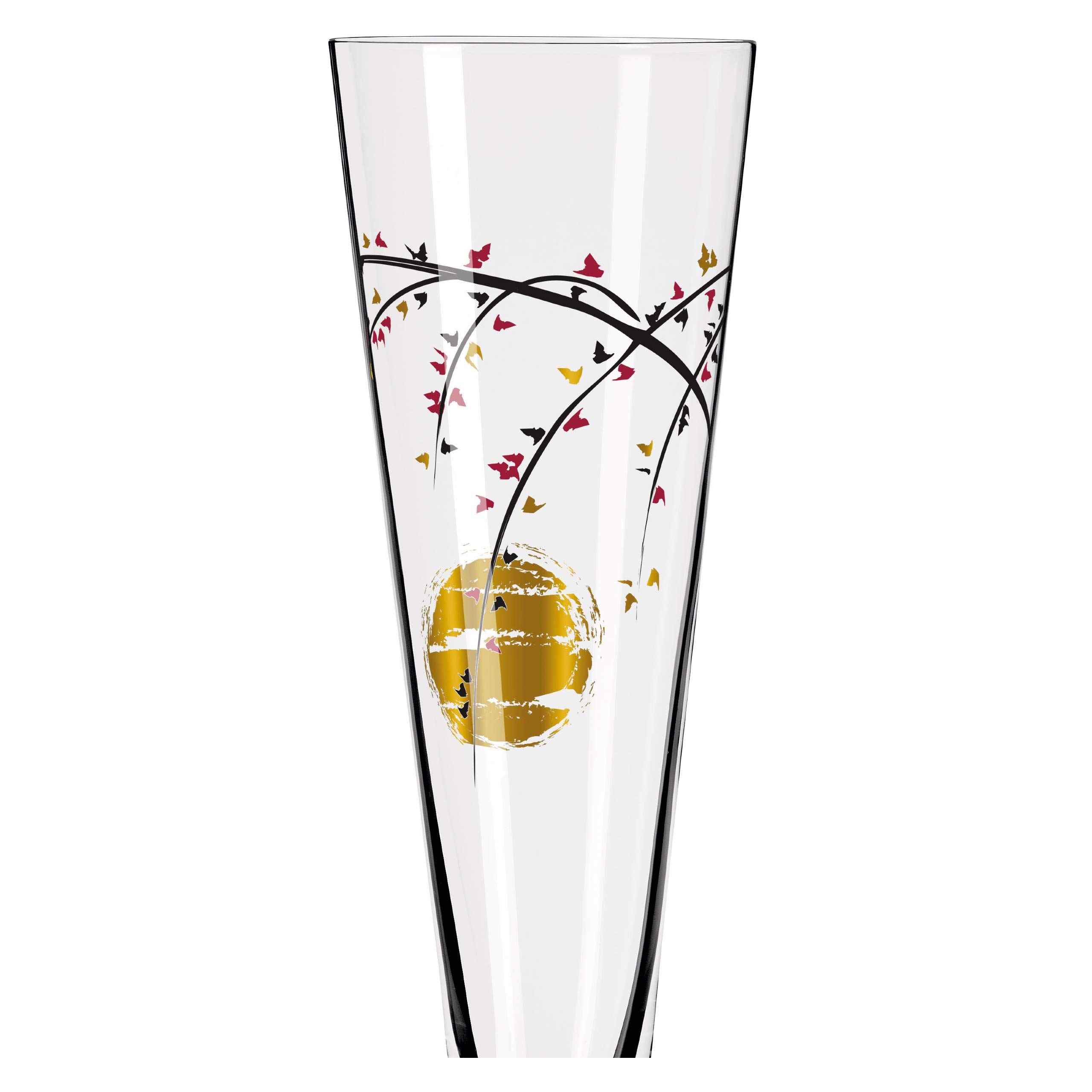 Ritzenhoff 1071014 Bicchiere da champagne 200 ml - Serie Goldnacht No. 14 - Nobile pezzo di design con oro vero - Made in Germany