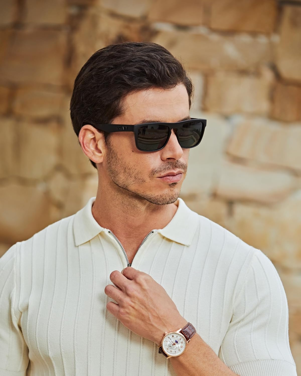 STGATN Polarized Sunglasses For Men,Tr90 Ultralightsquare Shades Sun Glasses Men Driving Fishing UV Protection
