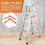 2X Folding Step Ladder Hinge Attachment Stepladders Tie Rod Replacement Kit, Orange