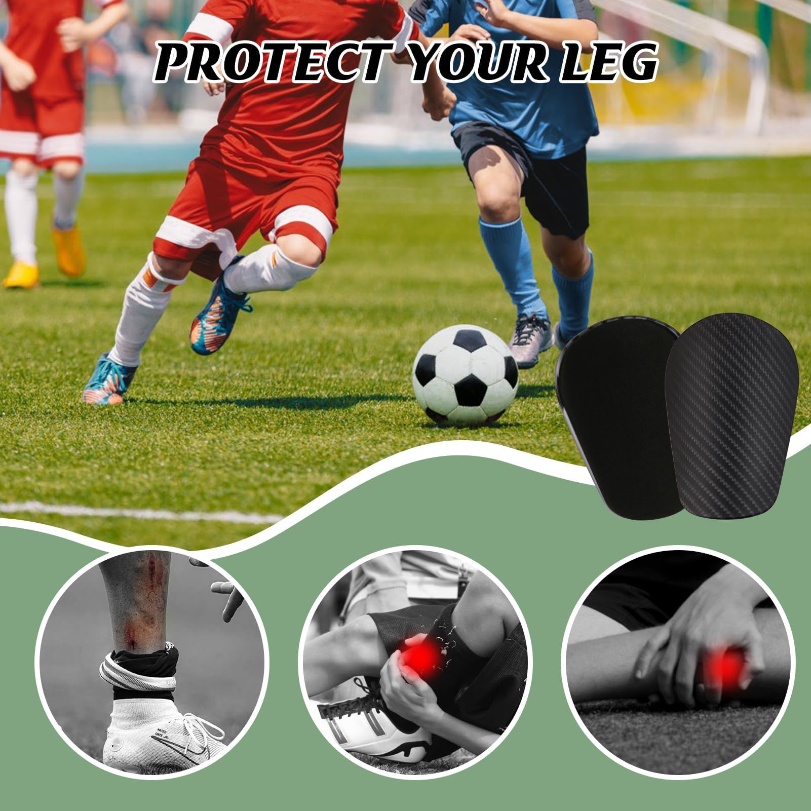 2 Paires Protège-Tibias Football Silicone Mini - Protection Confortable Avec Support Antidérapant Pour Hommes Et Femmes