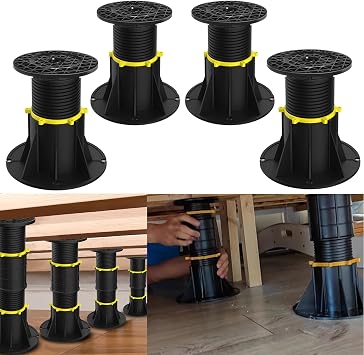 Adjustable Bed Frame Support Leg Bed Frame Center Support Leg Bed Furniture Board Support Center Slat Heavy for Bed Frame,Cabinet and Wooden Furniture 5.31"- 8.46" 4pc