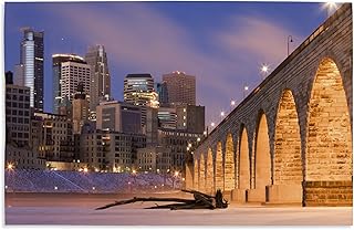 Lantern Press 16x24 Inch Giclee Art Print Wall Decor, Minneapolis, Minnesota, Stone Arch Bridge, Photography