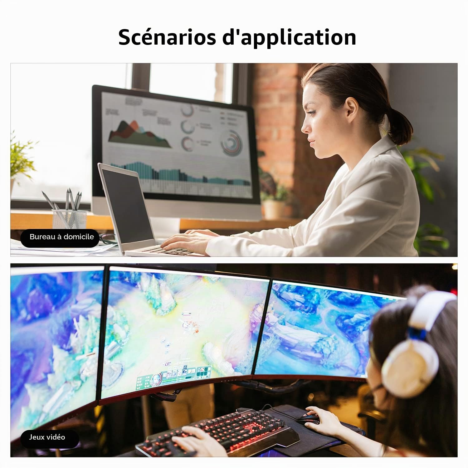 AV Access 8K KVM Switch 2 Ordinateurs 1 Moniteur avec HDMI 2.1, USB 3.0&Hotkey Switching,Supports 10K@120hz, 8K@120hz, 1080P@240hz & 2K@165hz for All Operating Systems, Ideal for Gaming, Workstation