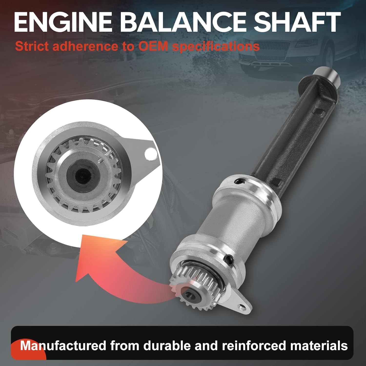 Engine Balance Shaft Kit Compatible with Audi A4 A5 A6 A3 Q3 Q5 and VW GTI Jetta Passat, Replace 06H198205A 06H198205N, Right Passenger Side