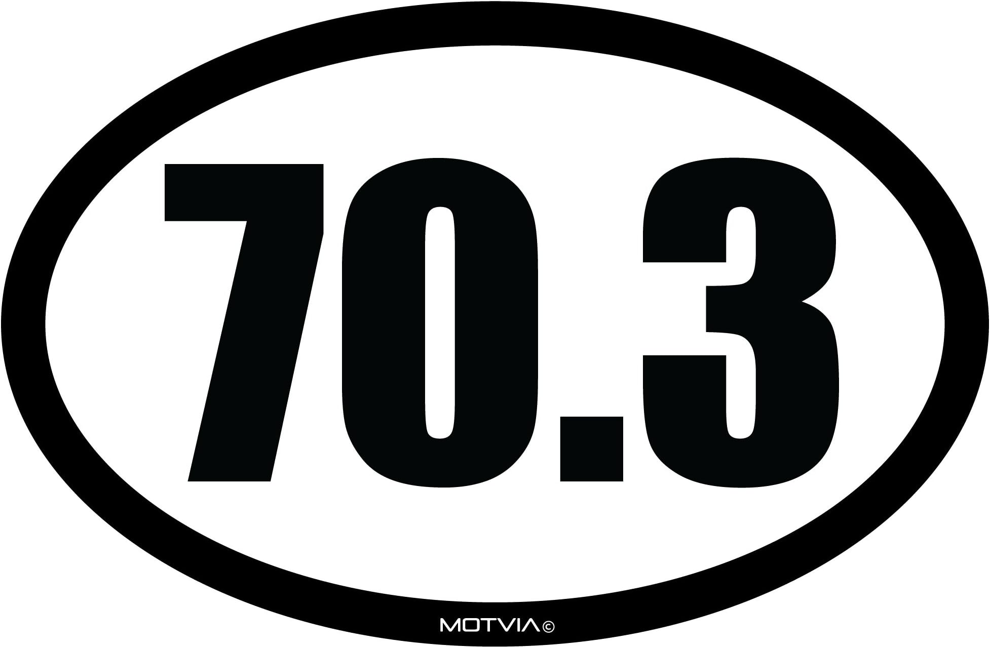 Motvia70.3 Triathlon Oval Car Magnet