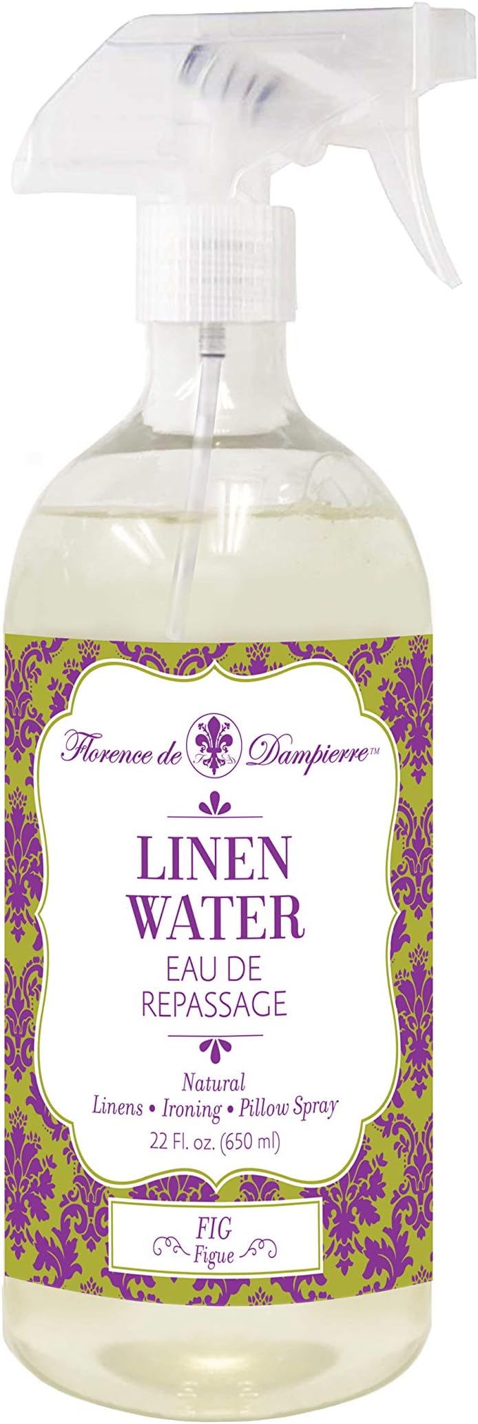 Florence de Dampierre All Natural and Organic Fabric Fresh Linen & Ironing Water Spray, Fluid Ounces - Fig