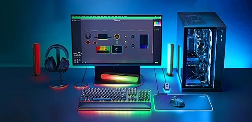 Miniatura 2 de Monster - Barra de luz LED inteligente, funciona con Alexa, Google Assistant, y funciona con Razer Chroma Color Flow WiFi TV, luces de juego y modos