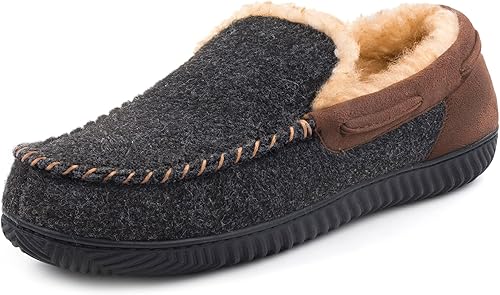 RockDove Hearthfire - Pantuflas de espuma viscoelástica para hombre