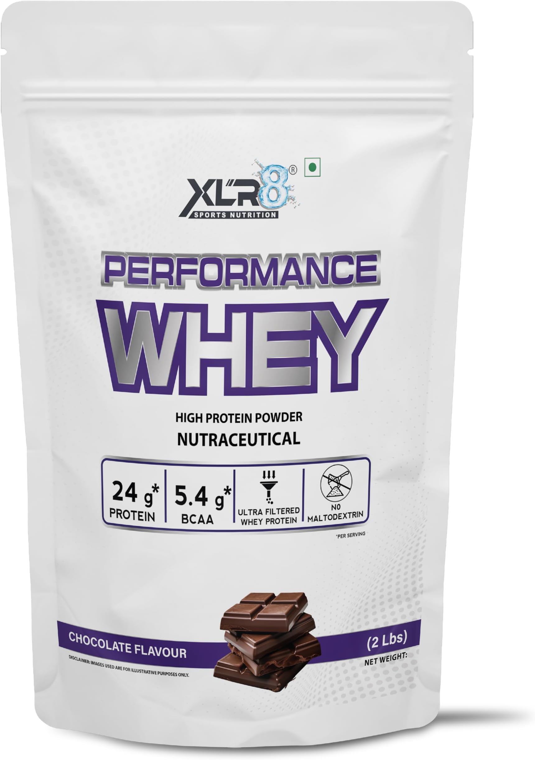 Performance Whey Protein Concentrate - Chocolate | Lab Certified Protein Content | Supports Muscle Recovery & Growth
