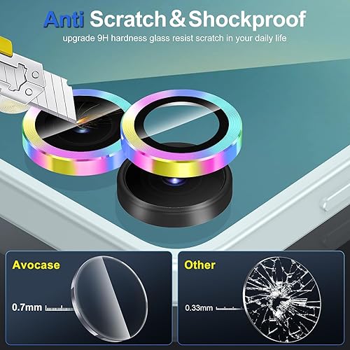 Vista 374 de para Samsung Galaxy Z Flip 7 Protector de Lente de Cámara, Cubierta de Lente de Vidrio Templado con Anillo de Metal Individual, [Fuerte Adhesión] 1