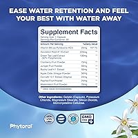 Vista 3 de Tevare - Píldoras de agua diurética prémium con vitamina B-6, cloruro de potasio y raíz de diente de león; suplemento alimenticio puro y natural