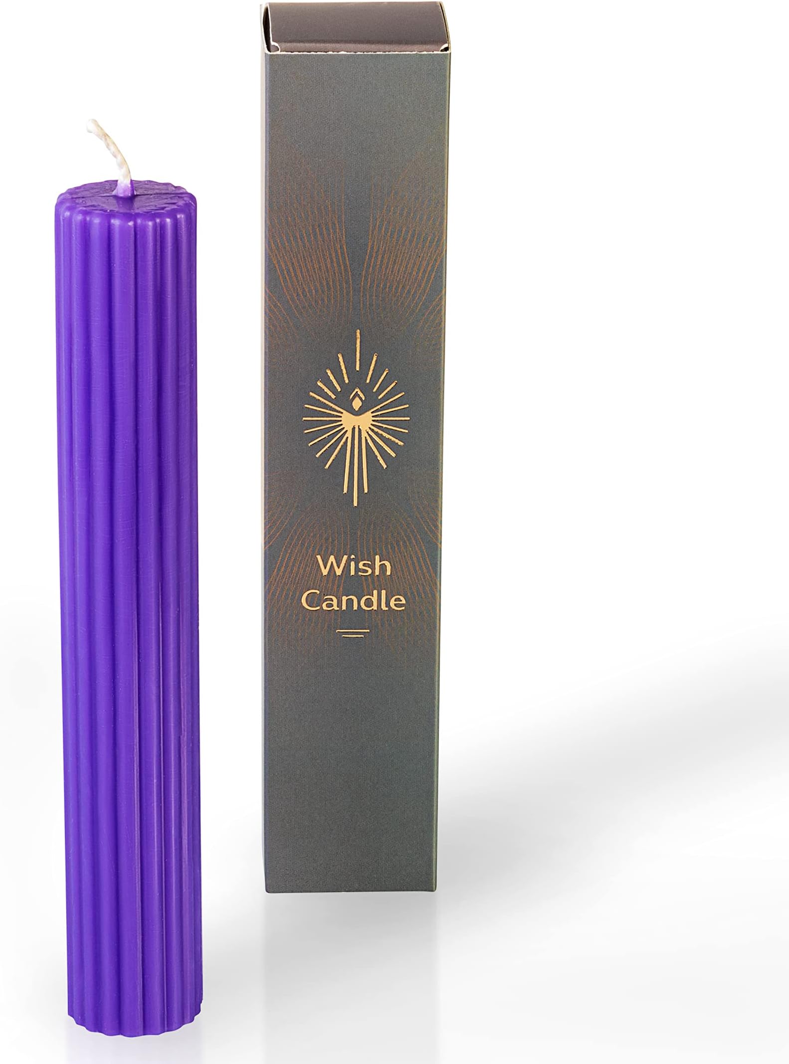 Wish Candle - Spell Harmony and Balance - 7.5 inch/Blessed by Monks/Purple Pillar/Stress Relief Relaxing de-Stress Peace Tranquility Calm Altar Ritual Spiritual Witchcraft Magick Hoodoo Wiccan Pagan