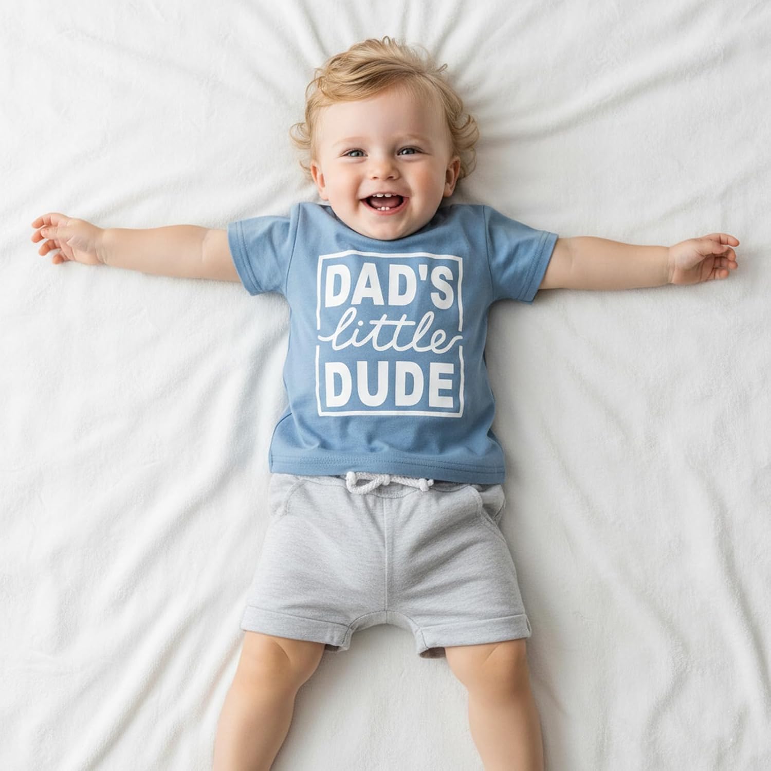 Kupretty Toddler Baby Boy Summer Clothes Letter Graphic Short Sleeve Shirt T-Shirt Tops + Casual Shorts Outfit Set - Image 3