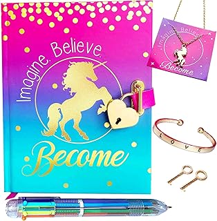 Life is a Doodle Girls Diary with Lock and Key - Diary for Girls Excellent Gratitude & Prayer Journal with Lock for Children Who Love Creativity - Kids Journal Created for Fun