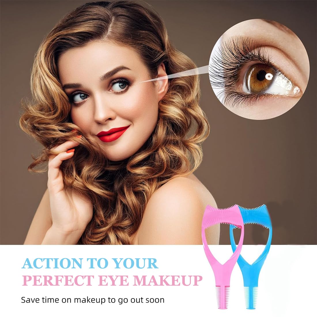 2 Pièces 3 En 1 Maquillage Cils, Mascara Guide Applicateur, Outil Supérieur Inférieur, Peigne Cosmétique, Silicone pour Mascara