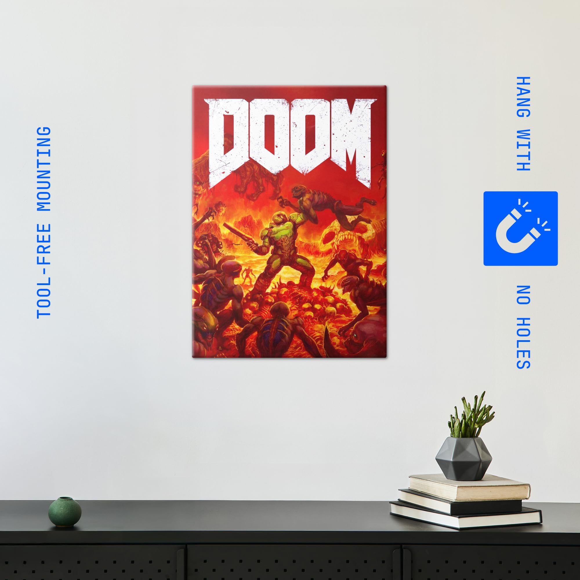 Amazon.com: Displate Official DOOM Metal Poster Magnetic Mounting