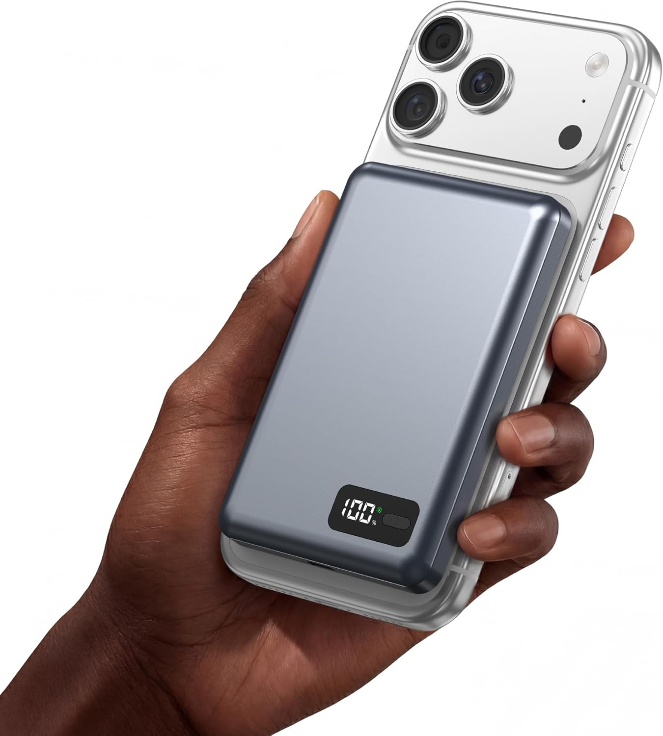 Enyneo Mag.Safe Portable Charger, 10000mAh Battery Pack - Qi2 Certified, 22.5W Fast Charging Wireless Magnetic Power Bank for iPhone 17/ Air/ 16/15/14/13/12 Series, Travel Camping Essential-Grey