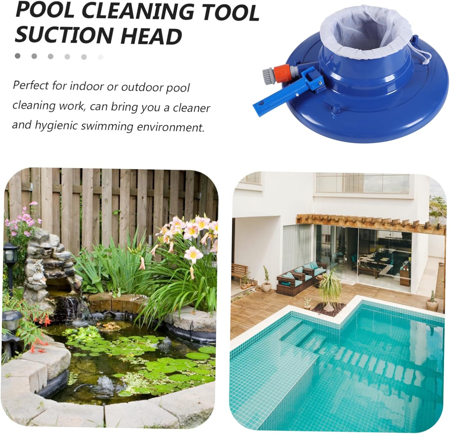 1Set Pool Leaf Cleaner Tool Durable Swimming Pool Cleaning Vacuum with Brushes for Removal Hard to Reach Areas US Plug Compatible