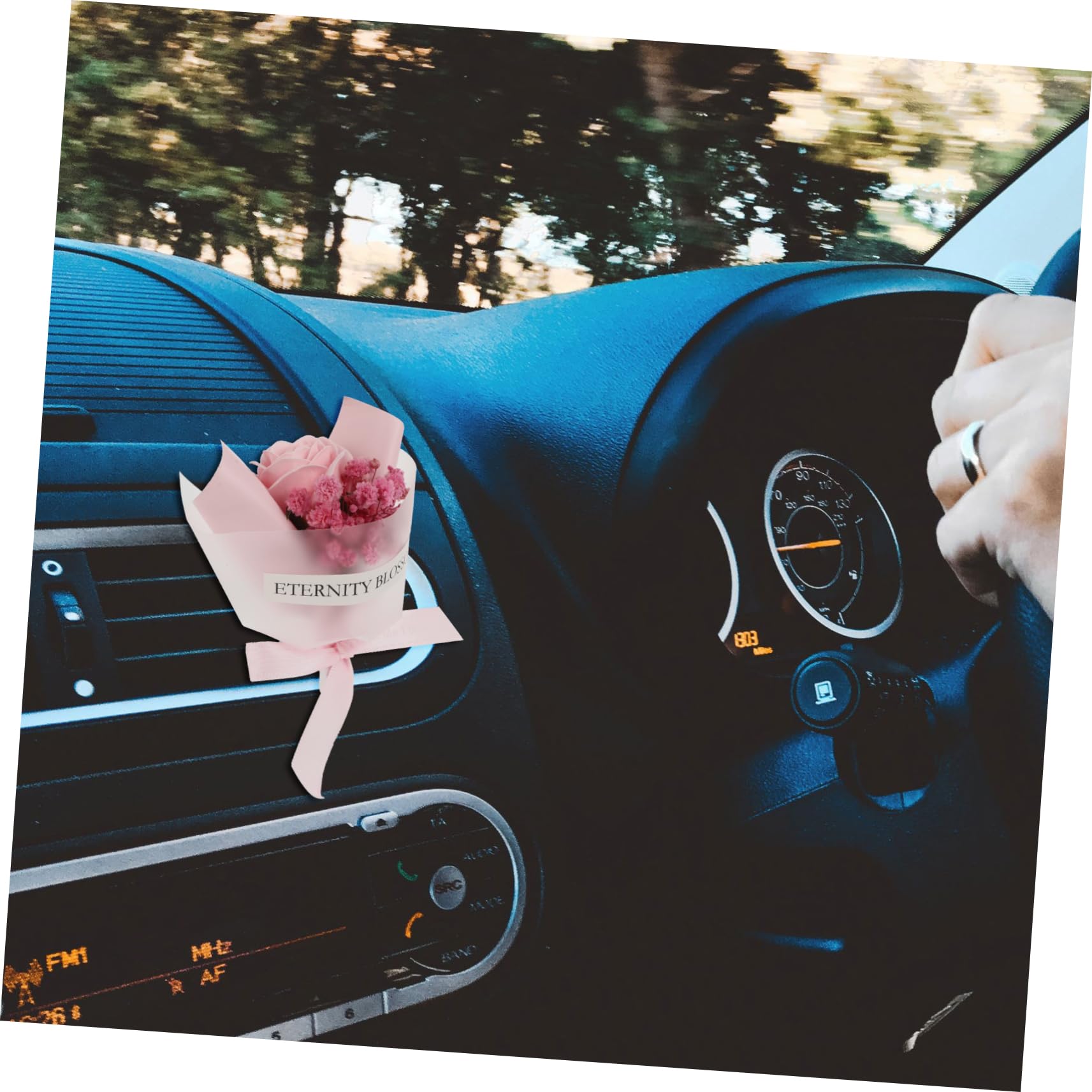 Gatuida 4pezzi Fiori Secchi Profumati Per Auto Clip Decorativa Per Bocchetta Aria Accessori Interni Stile Fresco Per Donne e Ambienti Vari