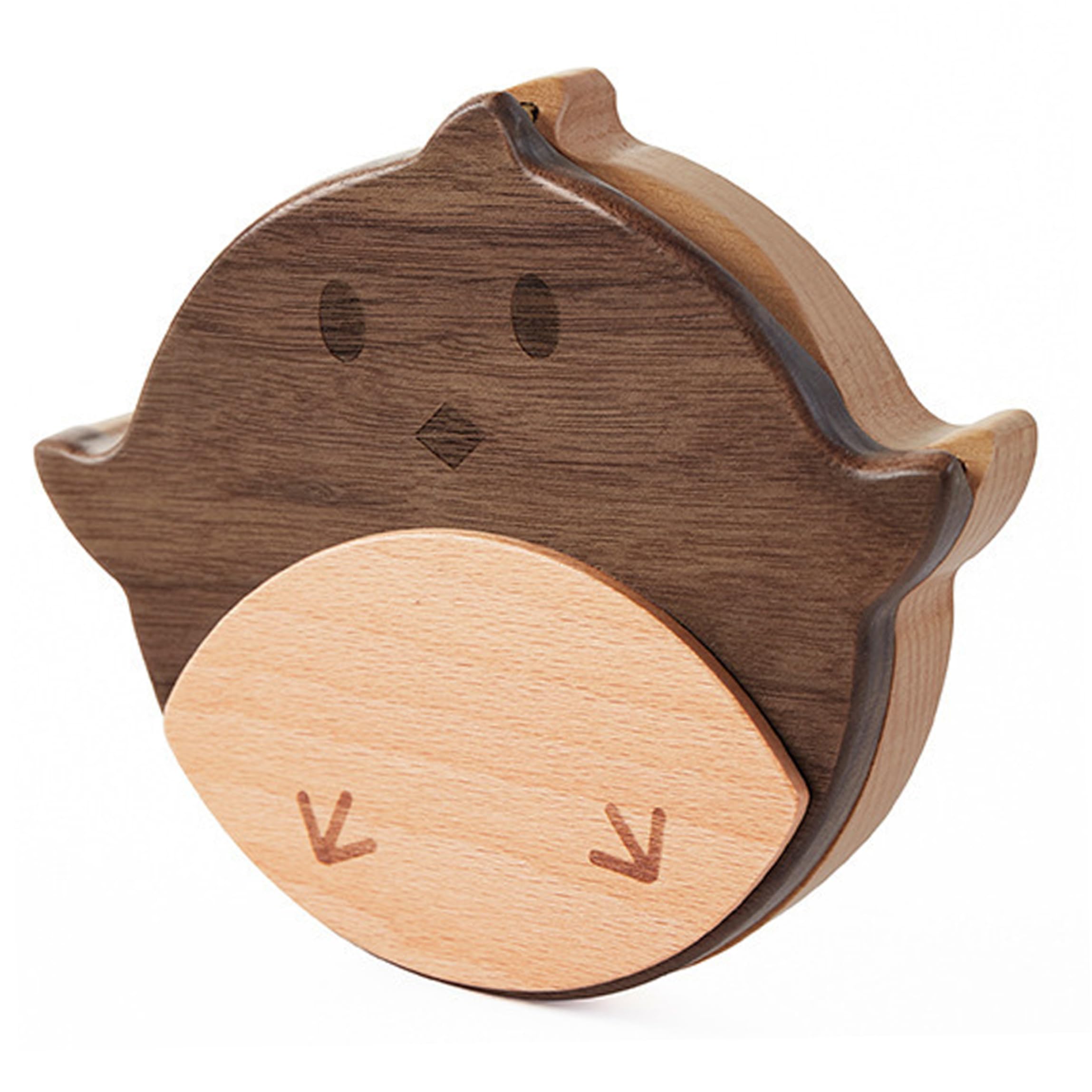 Boîte souvenirs en bois pour dents de bébé et sa bouteille de cheveux scellée
