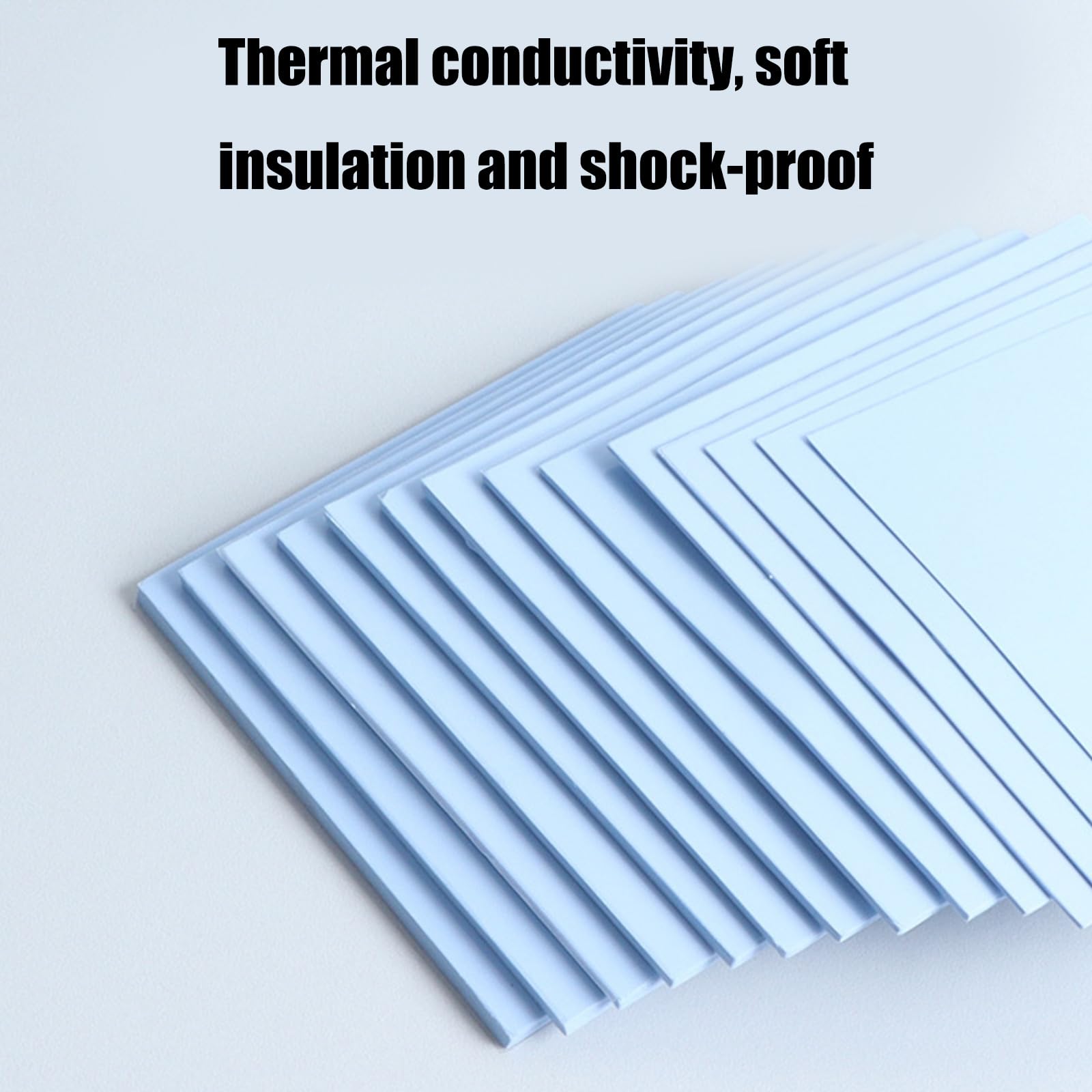 Almohadilla de aislamiento térmico de silicona personalizable, 100 x 100 mm, varios grosores para disipación de calor de CPU, alfombrillas térmicas de silicona suave
