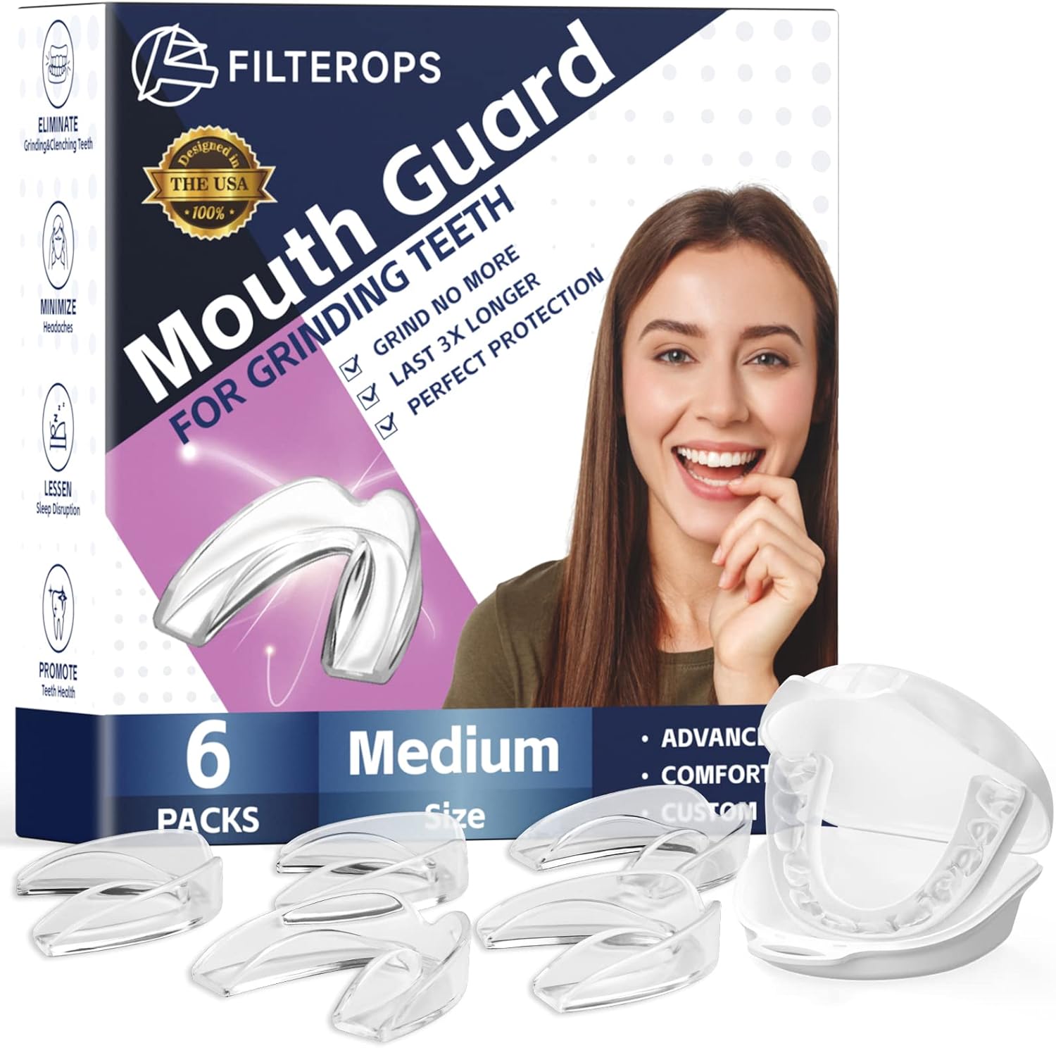 Night Guards for Women&Teenagers,Pack of 6 Regular Size