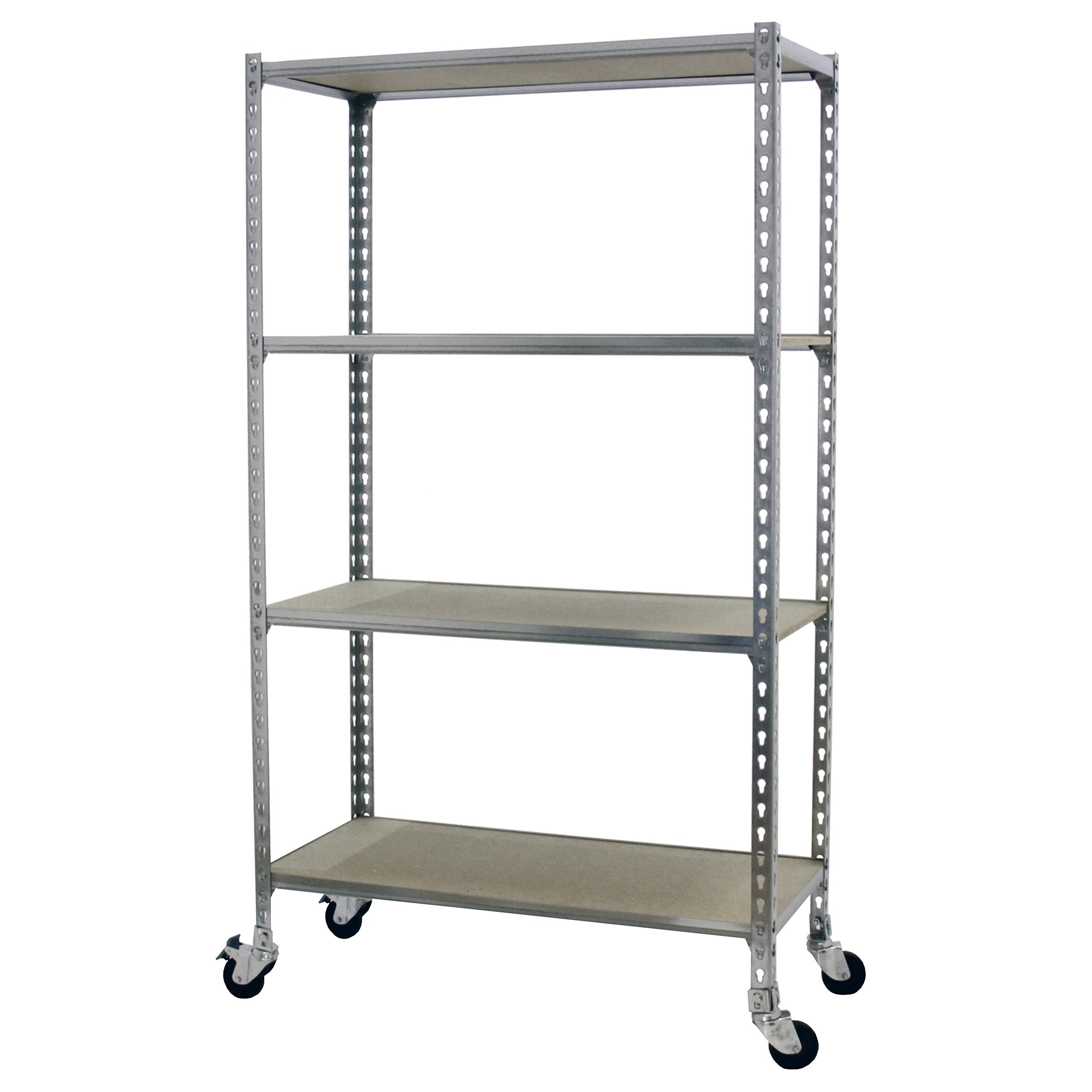 Scaffale Portacarichi 5 Ripiani Relaxdays 180x70x45 Cm | Capacità 500 Kg | Per Garage E Cantina | In Acciaio E MDF