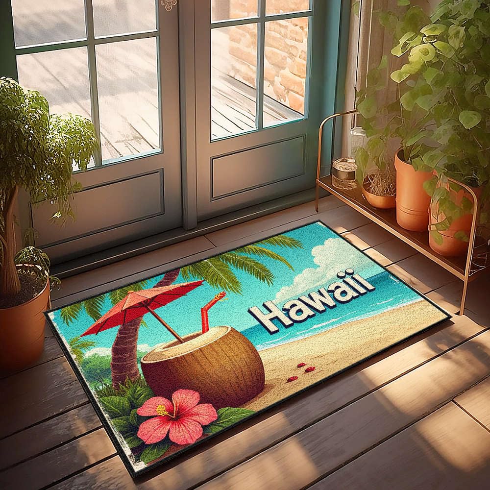 Tapis de plage rétro Hawaï pour réchauffer le sol de sa chambre