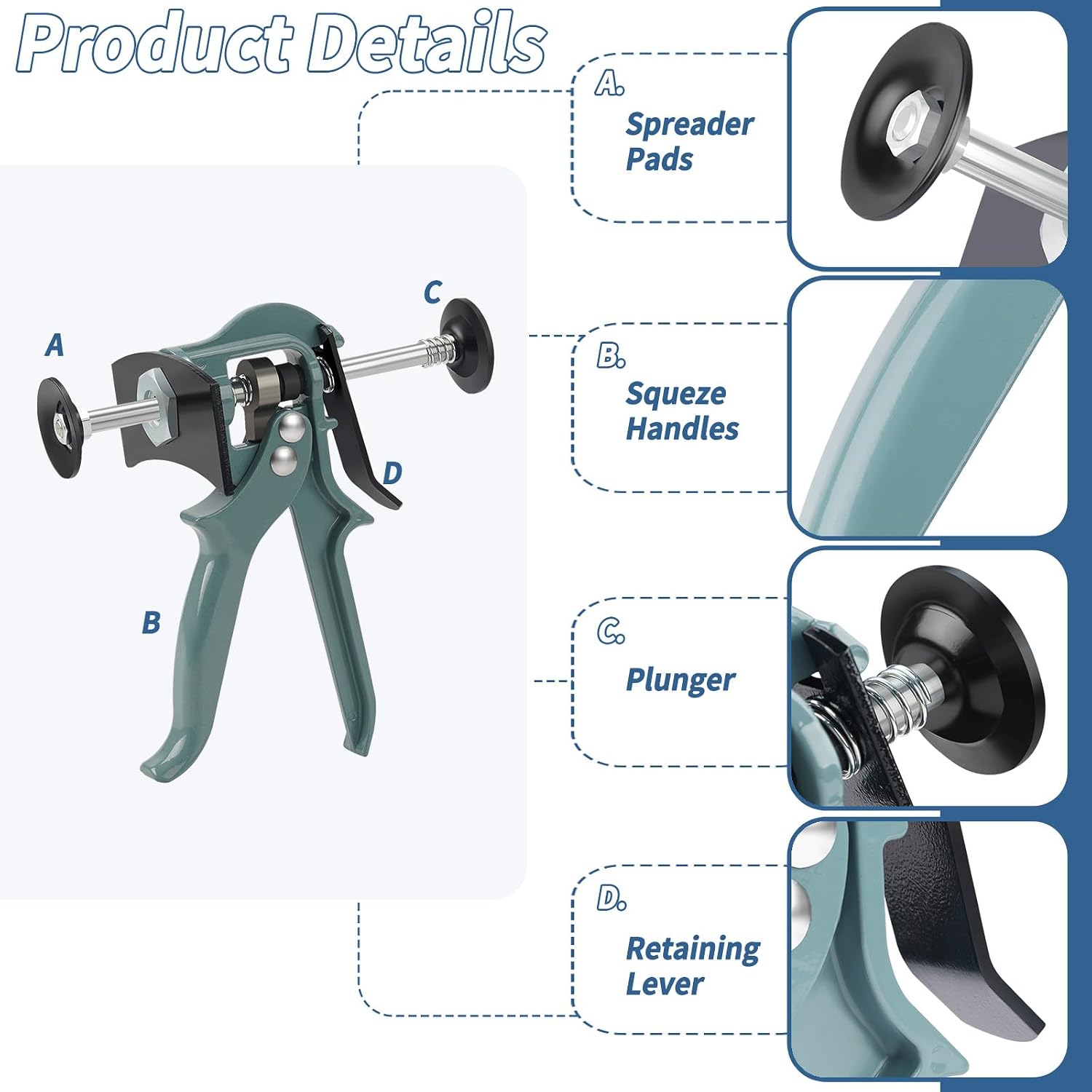 24300 Speedy Brake Pad Spreader Brake Caliper Compression Tool Disc Brake Pad Spreader for Most Vehicle Brake Discs