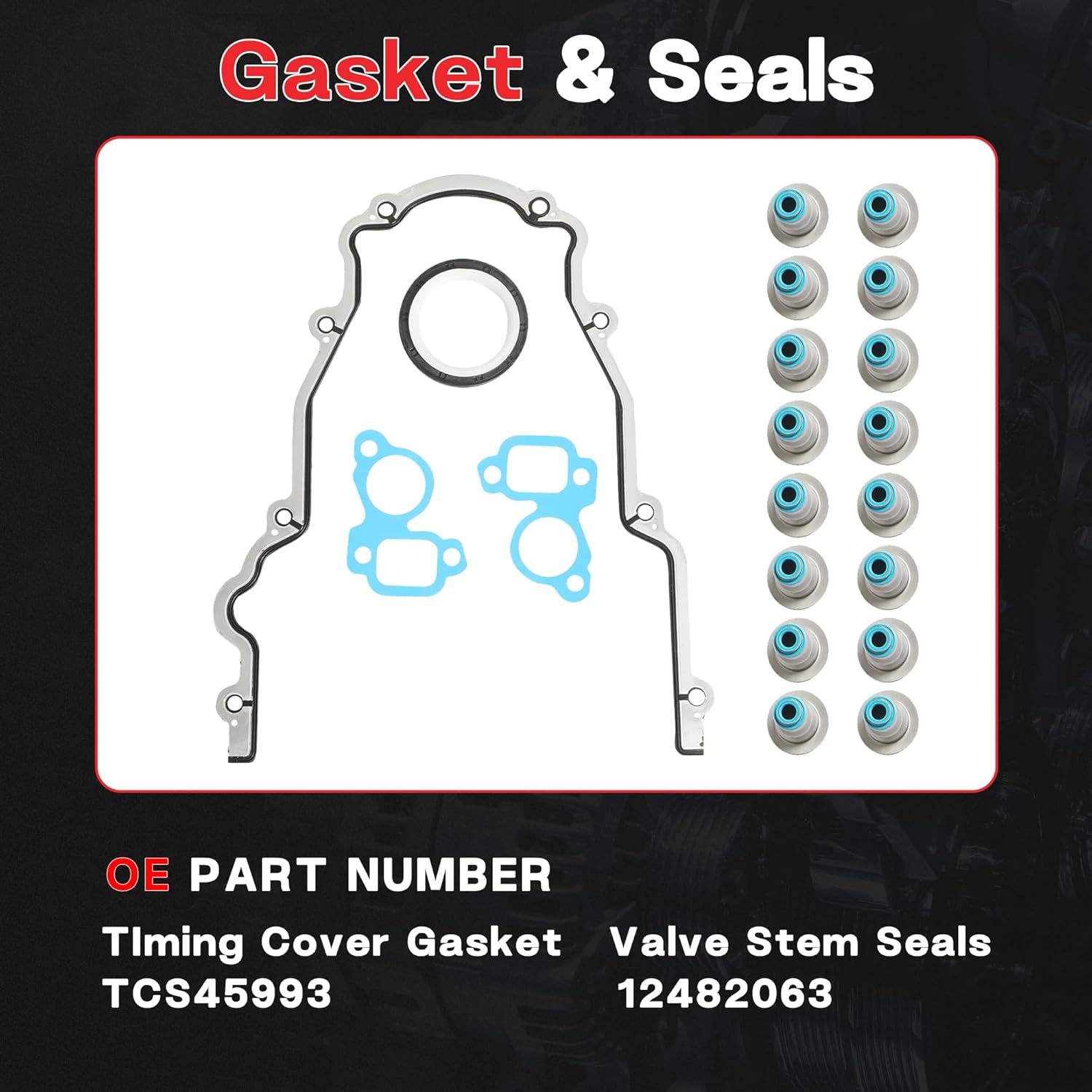 E1840P Sloppy Stage 2 Camshaft Kit With Springs & Pushrods & Gasket Set Fit For GM/Chevy Gen3 LS1 LS6 LQ4 4.8 5.3 5.7 6.0 Engine 1999-2007 Replace#E1840P 12482063 12557840