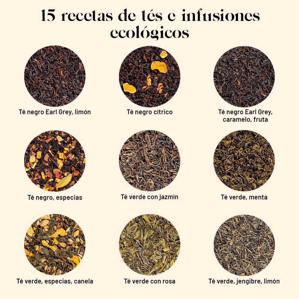 Kusmi Tea 15 Recetas Icónicas Té Orgánico Negro Verde Blanco Hojas Sueltas 15 Variedades Latas 25g