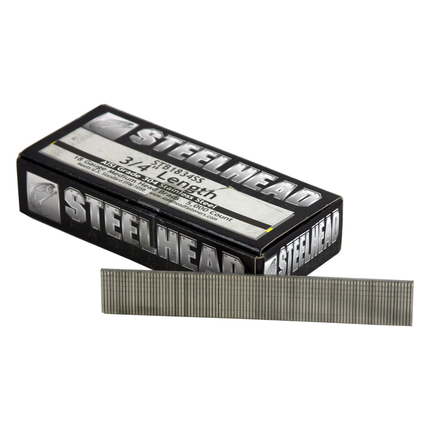 Steelhead STB1834SS 18-Gauge 3/4-inch Stainless Steel Nail Brads, 5,000-Pack