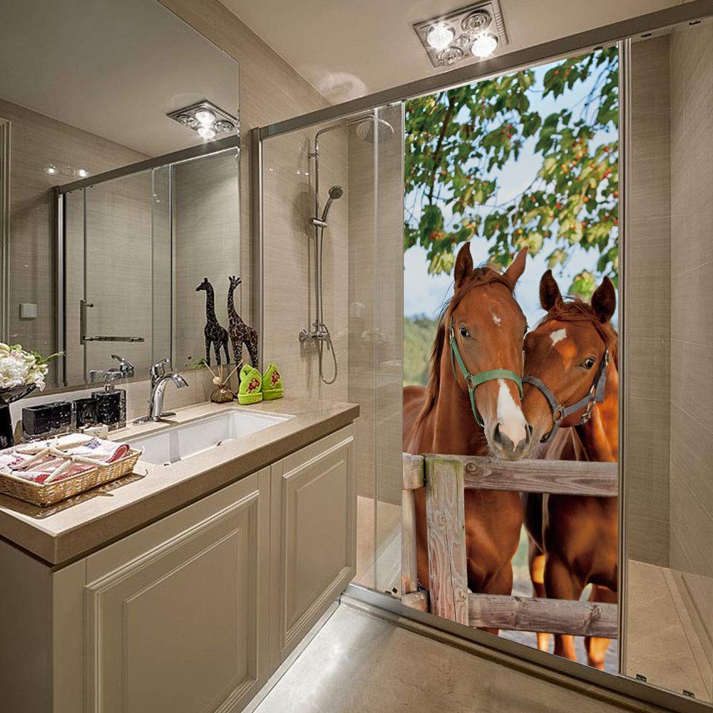 Sticker de porte cheval pour créer une ambiance nature dans la chambre