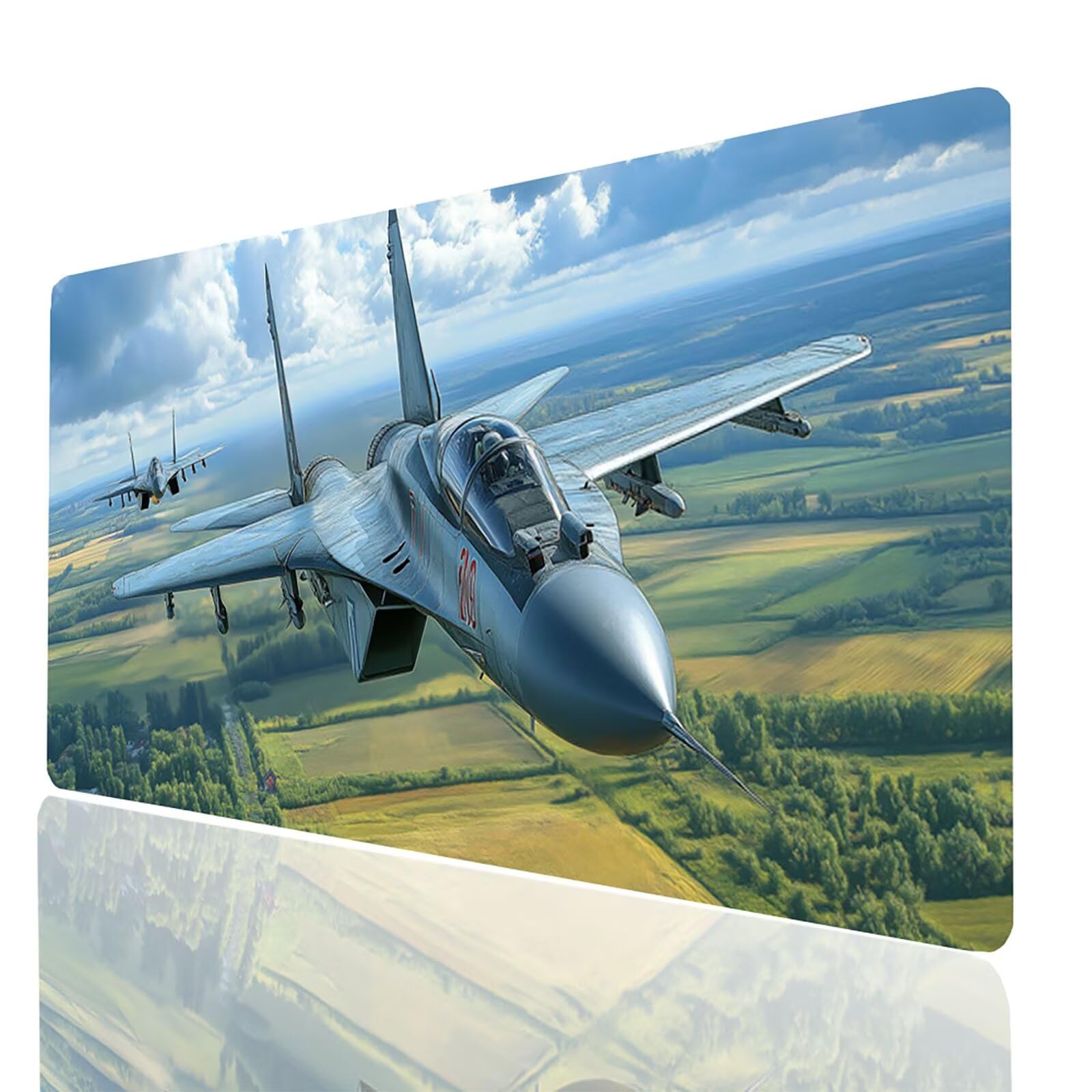 Tappetino Mouse Combattente Tappetino Mouse XXL 1200x600x3mm Aereo Mousepad Impermeabile e Antiscivolo Cucire i Bordi, Accessori Gaming Mousepad per Pc Portatile Laptop Tastiera Wireless Model-06098