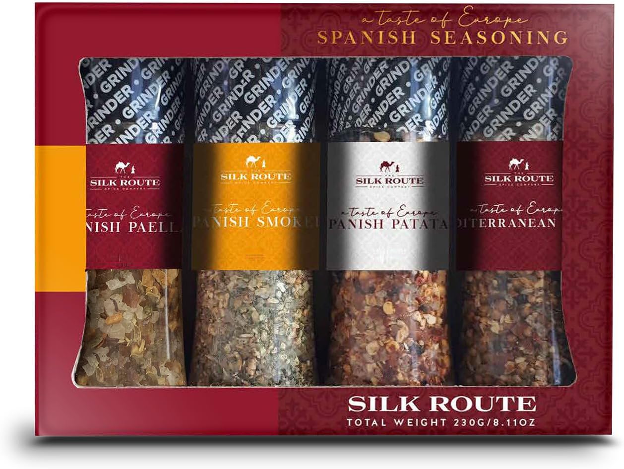Silk Route Spice Company Spanish Spice Journey Gift Set (4 x 100ml Grinders)
